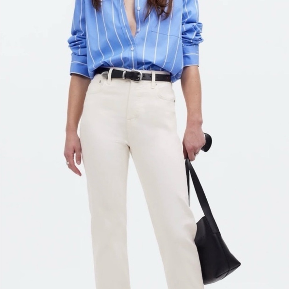 Madewell Straight-Leg Jeans in Cream